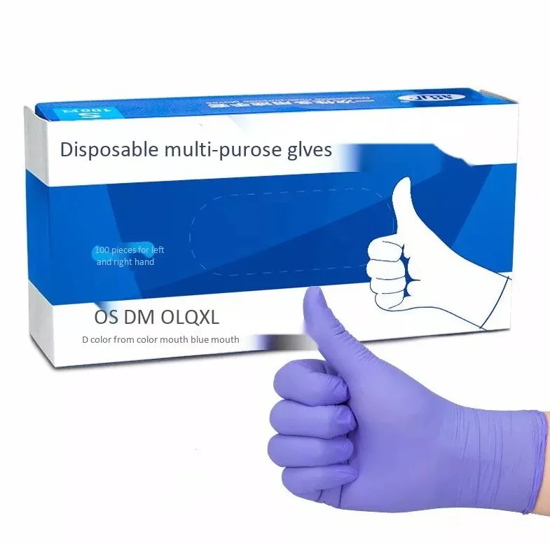 Malaysia Factory Safety Disposable Blue Heavy Duty Work Examination Nitrile/Vinyl/PVC/Rubber/Latex/ Gloves
