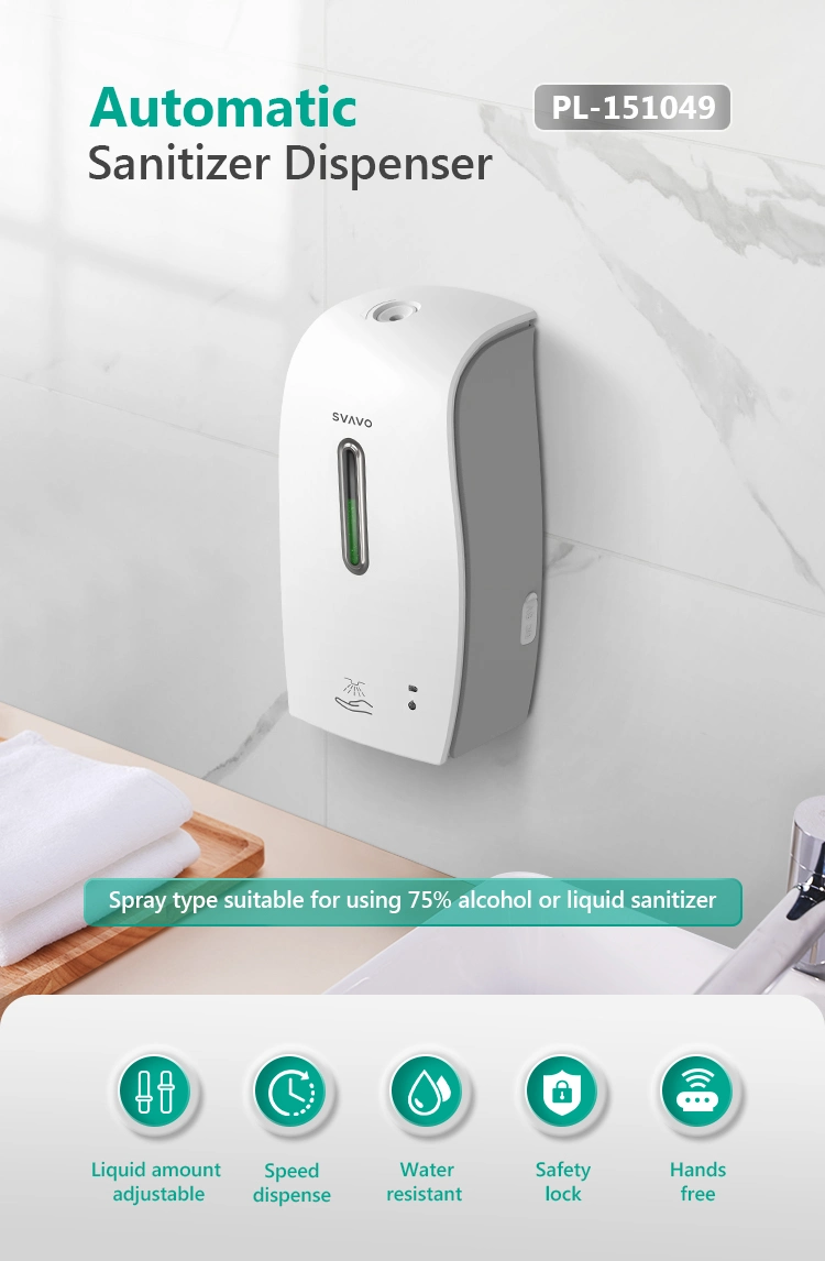 Svavo Touch Free Automatic Foam Sensor Plastic Soap Dispenser Touchless for Bathroom