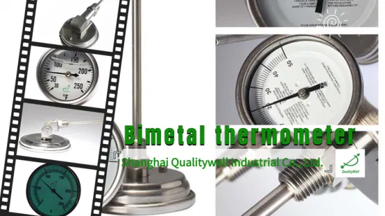 Hermetically Sealed Bezel Back Connection Mechanical Temperature Instrumentation Thermometer